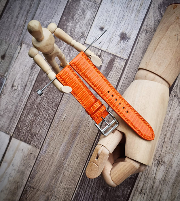 Dây đồng hồ kỳ đà cam Wk31